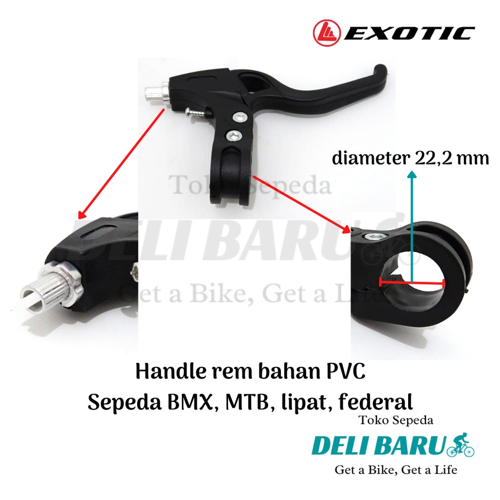 Exotic Handle PVC handel rem sepeda BMX MTB fixie federal lipat minion