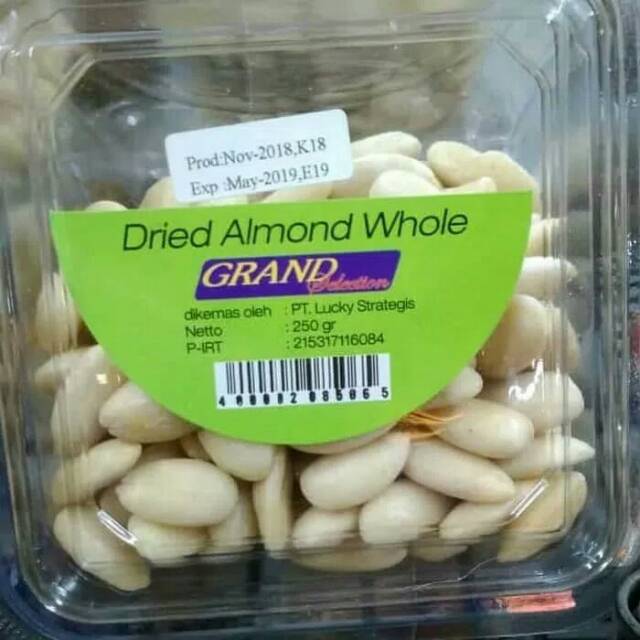 

Dried Almond Whole 250gr