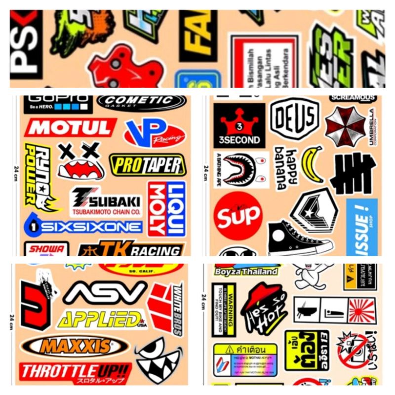 

stiker print & cutt lembaran isi banyak gambar