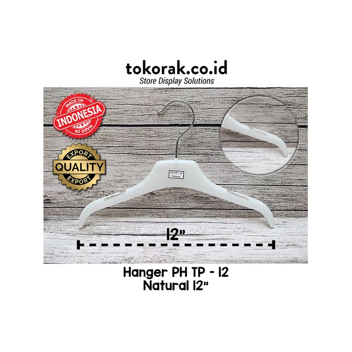 HANGER BAJU  ANAK  GANTUNGAN BIGGY PHTP 12 NATURAL  LUSIN 