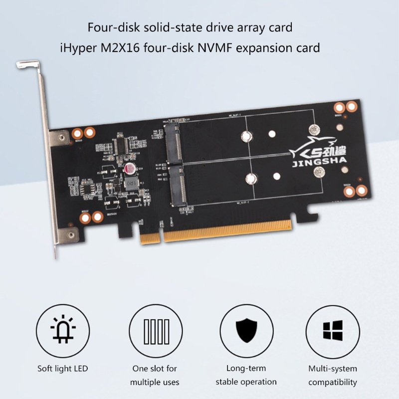 zzz 4 Port PCIE to M2 Expansion Card PCIE X16 to M.2 NVME Controller SSD Card for PC