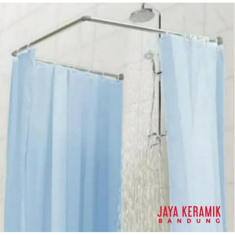 TIANG SHOWER CURTAIN 3IN1/TIANG GORDEN/TIANG STAINLESS