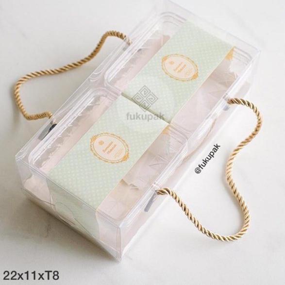 

[8] Box Mika Tali 20 pcs| Clear Transparent Box | Kotak Hamper Bolu Gulung Brownies Roll Cake Lapis Loaf Promo Hari ini