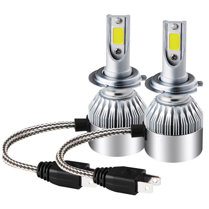 Lampu Mobil Headlight LED H7 COB 2 PCS - C6 - White