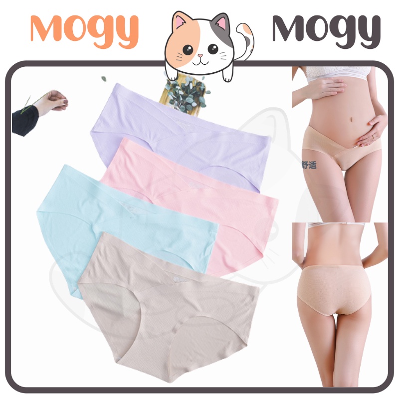 MOGYMOGY W236 Celana Dalam Hamil Seamless CD Hamil Low Waist CD Ibu Hamil Sepinggul