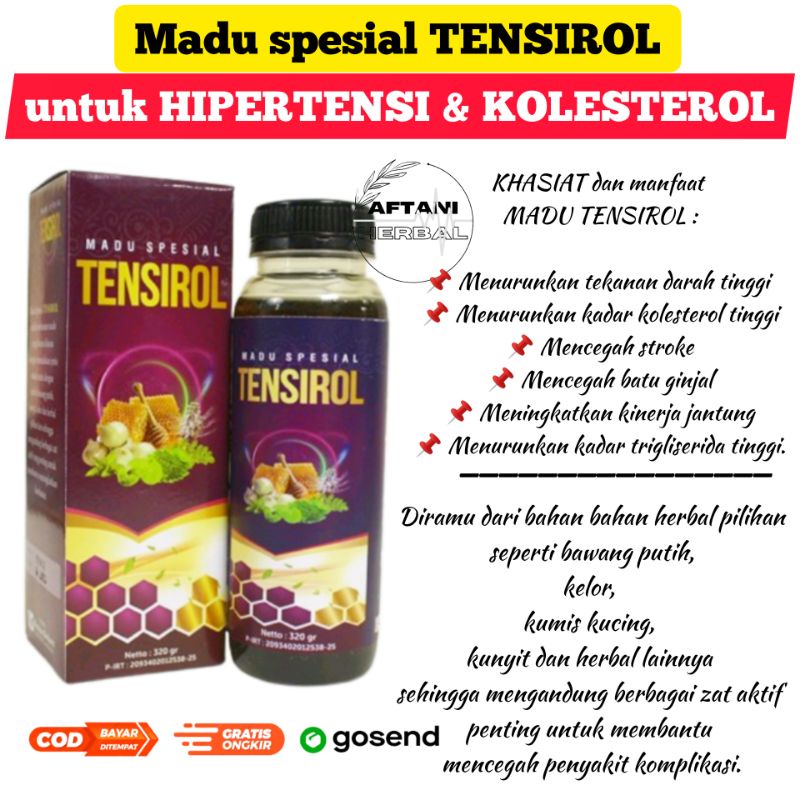 

madu hipertensi BRAVINA TENSIROL 320gr | darah tinggi - hipertensi - kolesterol