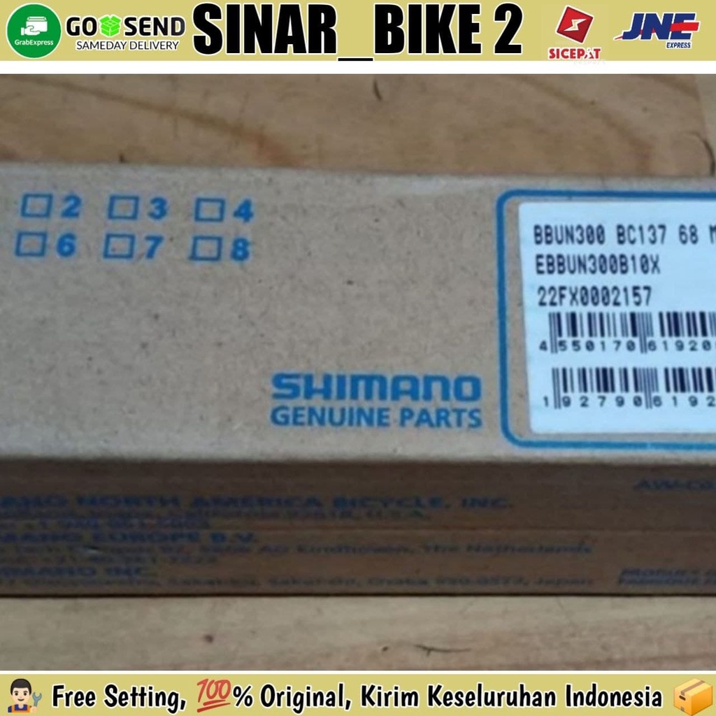 BB Bottom Bracket SHIMANO UN300 110 Sepeda MTB Balap 110MM