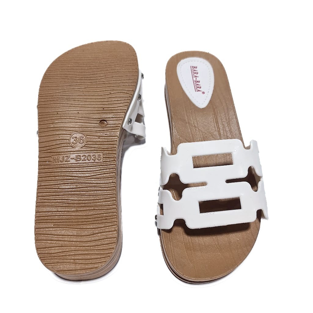 jelly sandal bara bara slop sendal wanita slip karet import barabara cewek 2036k2b