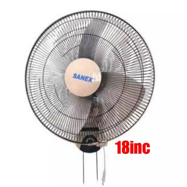 Kipas angin dinding/wall fan SANEX 18inc baling-baling besi
