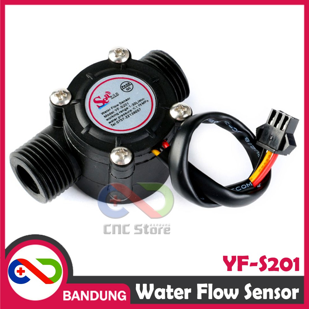 YF-S201 WATER FLOW SENSOR ALIRAN AIR HALL 1/2&quot; 1-30L/MIN 2.0MPA