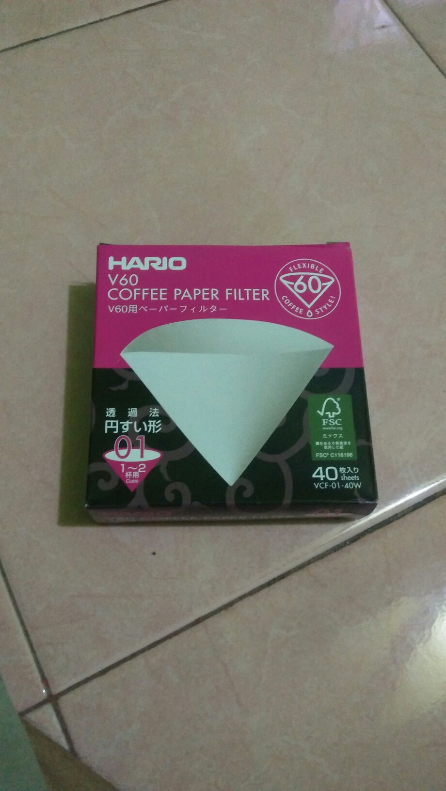 Hario V60 Paper Filter 01 - Kertas Saring Kopi Vcf-01-40w