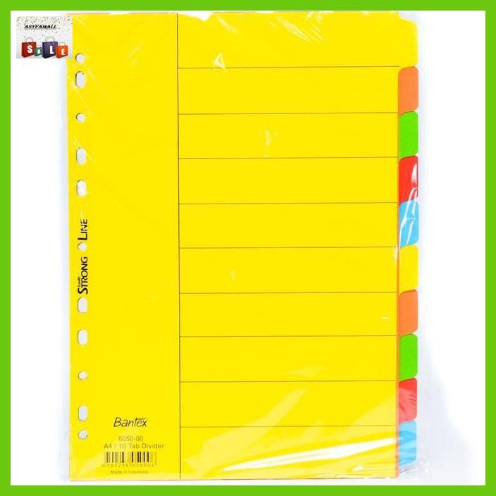

DOCUMENTO- BANTEX CARDBOARD DIVIDER A4 10 PAGES 6050 | PEMBATAS BINDER BANTEX A4 -ASLIII.