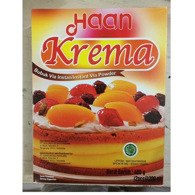 Haan KREMA Bubuk Vla Instan Custard 400 gram