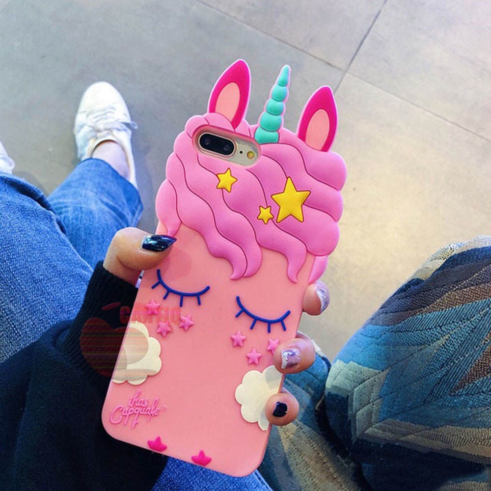 3D Cartoon Unicorn Case Samsung Galaxy A30 / A50 / A30s Softcase 4D Samsung A30 Silikon 3D Unicorn