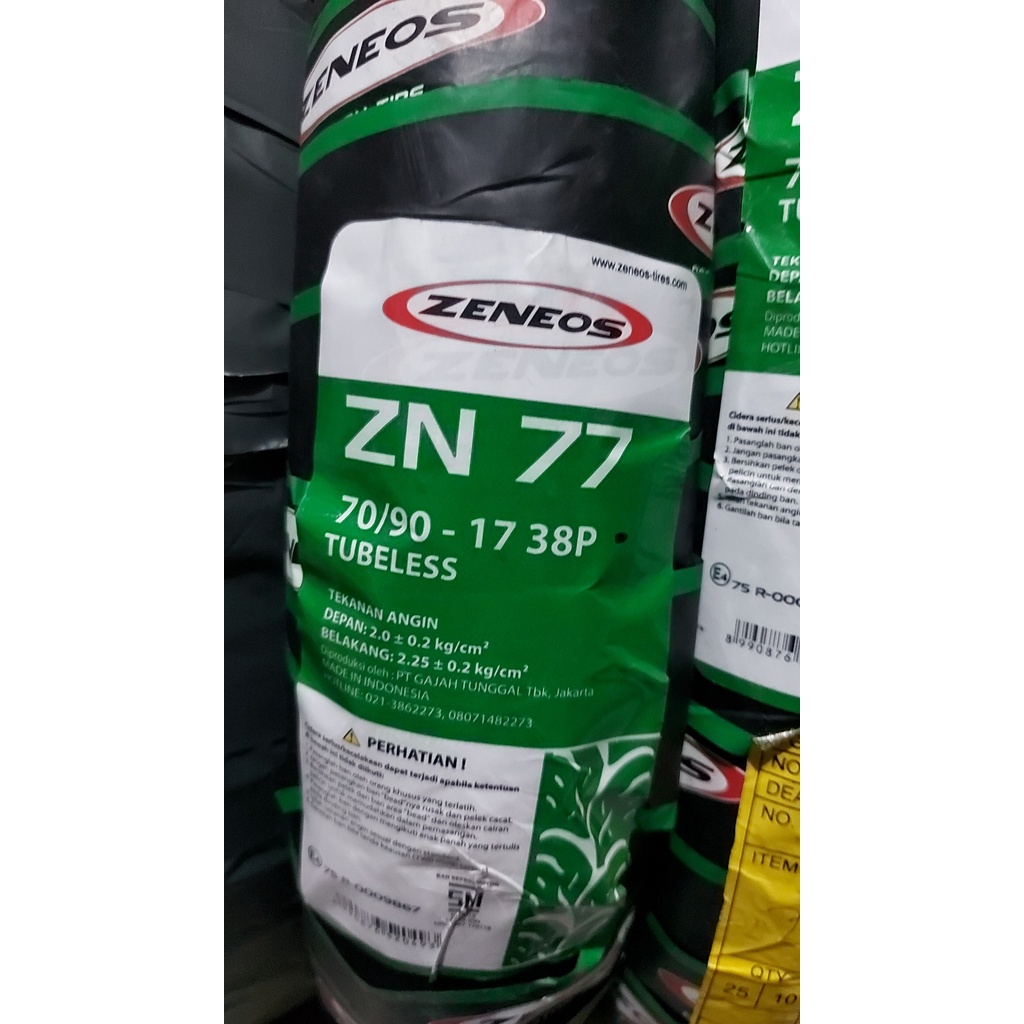 Ban Zeneos ZN77 70/90-17 Tubeless
