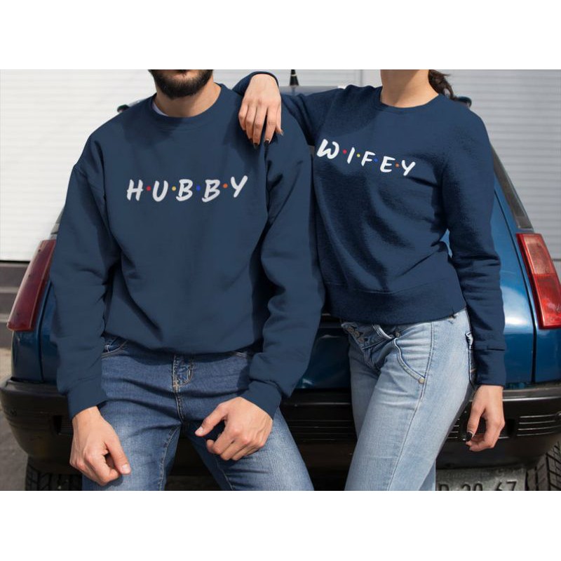 S - XXXXXL(6XL) WIFEY HUBBY Sweatshirt Justin Bieber and Hailey BIGSIZE OVERSIZE Love Couple Sweater Crewneck Match Boy Girl