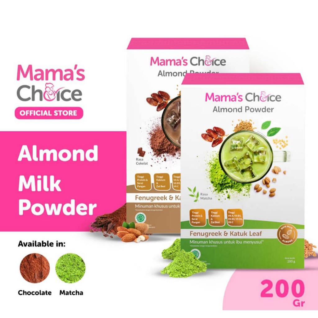 SUSU ALMOND ASI BOOSTER | MAMA'S CHOICE ALMOND POWDER - PELANCAR ASI