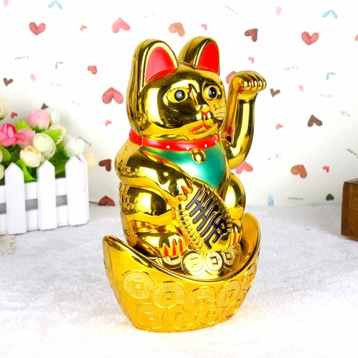 Kucing Maneki Emas Yenpao Kucing Hoki Lailai Maneki Neko Murah Grosir Harga Grosir Termurah