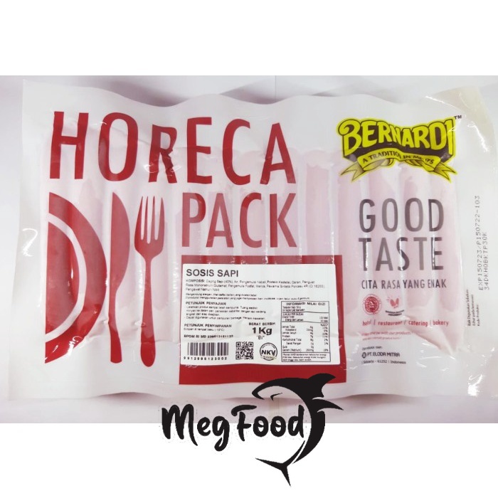 

Bernardi Sosis Sapi Horeca Pack BV 1 Kg