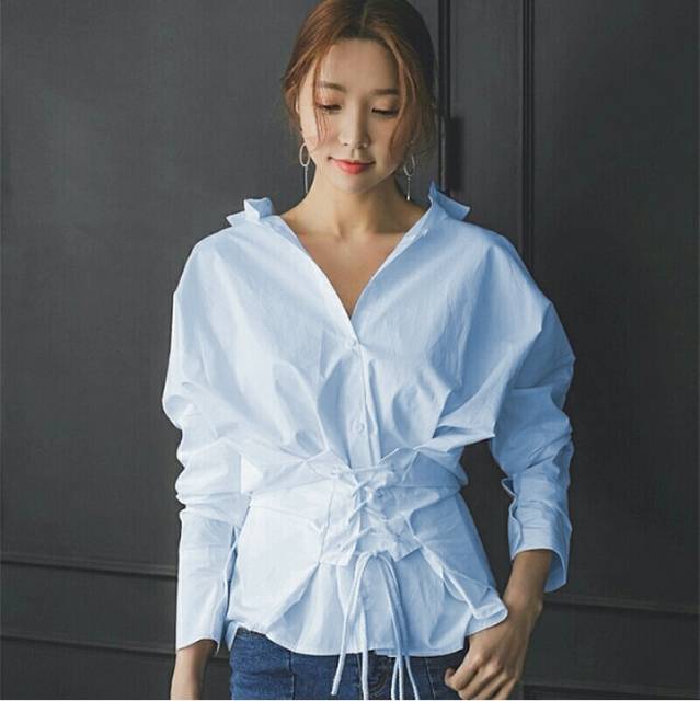 FWG - KEMEJA GEONA / ATASAN BAJU WANITA MURAH / KEMEJA / ATASAN WANITA / KEMEJA KOREA