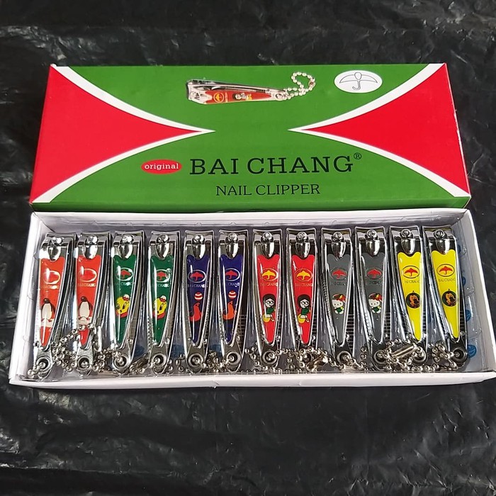 Grosir Souvenir Nail Clipper Gunting kuku Bai Chang BaiChang Besar Motif murah berkualitas - 1 Lusin