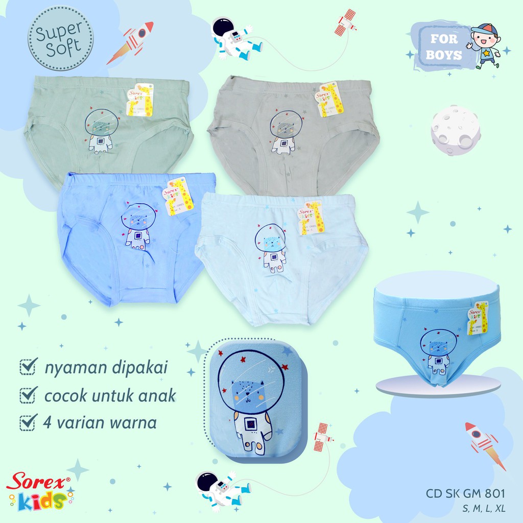 2 PCS CELANA DALAM SOREX KIDS BOY / SOREX KIDS BOYS UNDERWARE