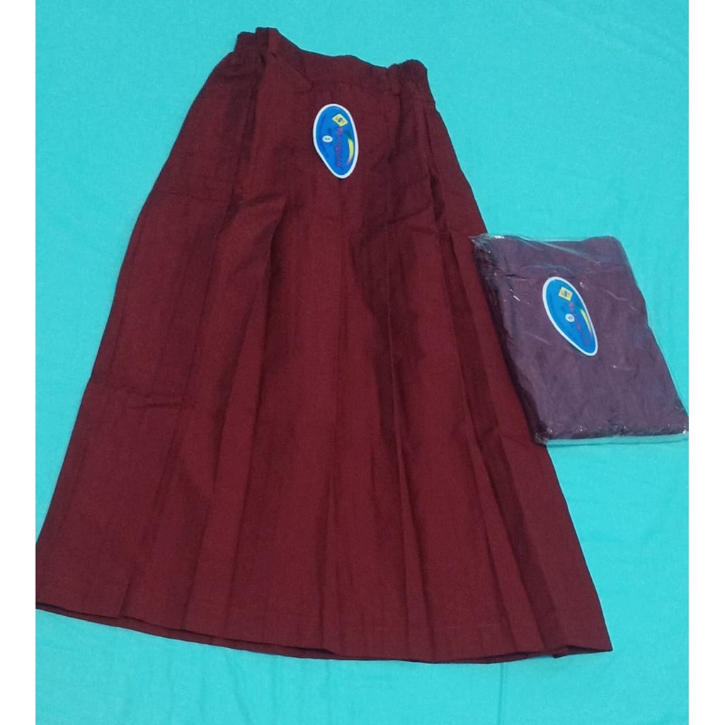 Rok Maxi Rempel  Panjang SD Merek SERAGAM warna Merah I Putih-Merah