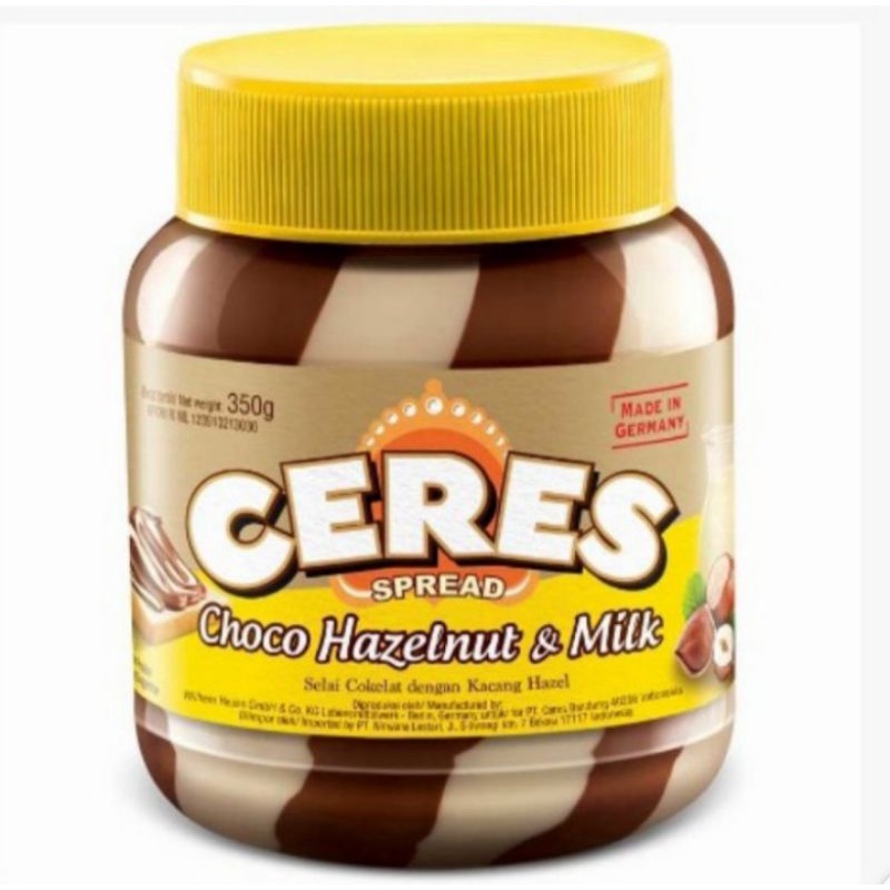 

Terlaris Ceres Choco Hazelnut & Milk kemasan 350gr