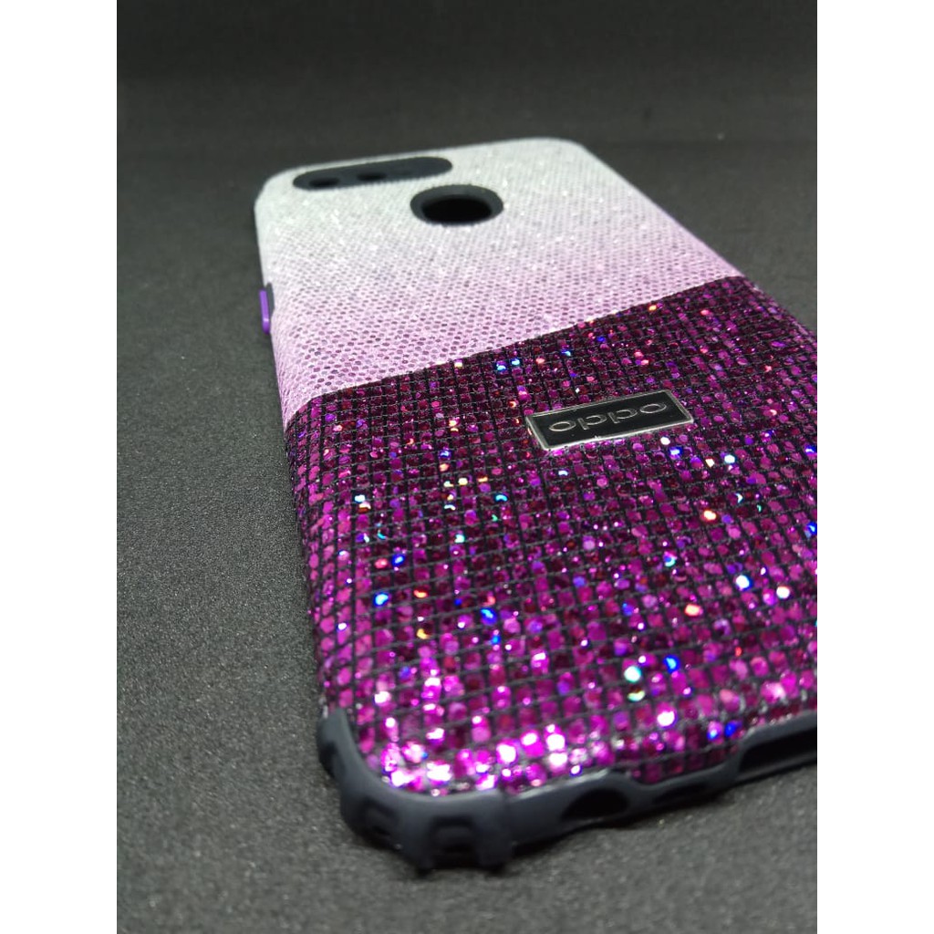 Casing Glitter Disco Oppo A12 / A5s Glamor Bling Bling Disko Weika COD