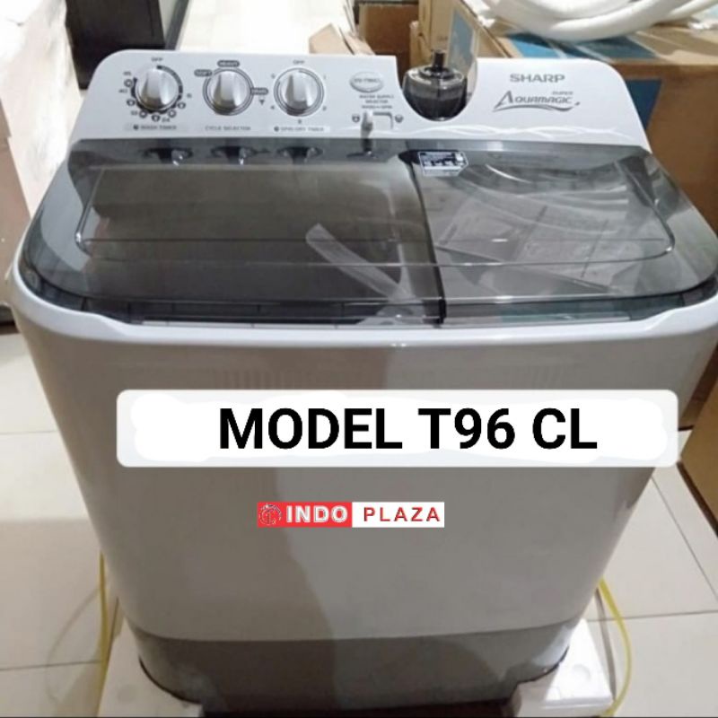 MESIN CUCI SHARP 2 TABUNG 9 KG / 9KG AQUAMAGIC T96CL / T95CR