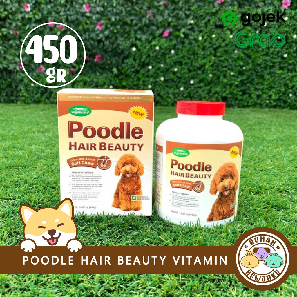 Vegebrand Poodle Hair Beauty Vitamin 450gr not ICATS/ LECITHIN/SPIRIT/ Cologne/ Untuk Poodle