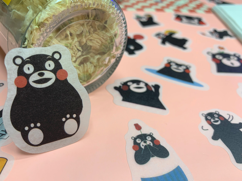 Kumamoto bear hand account stickers and paper stickers diary stickers decoration atlas diary 40 sheets