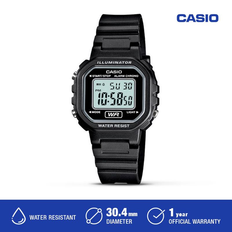 Jam tangan Casio Original Wanita LA-20WH-1ADF Rubber Strap