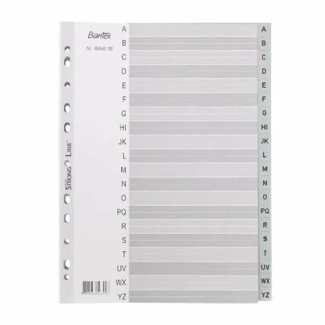 

Devider A4 Bantex A-Z BahanPlastik