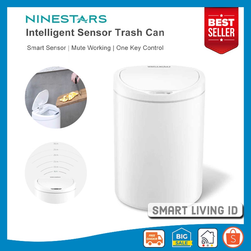 Jual Ninestars Tempat Sampah Smart Trash Can 10L DZT-10-29S | Shopee ...