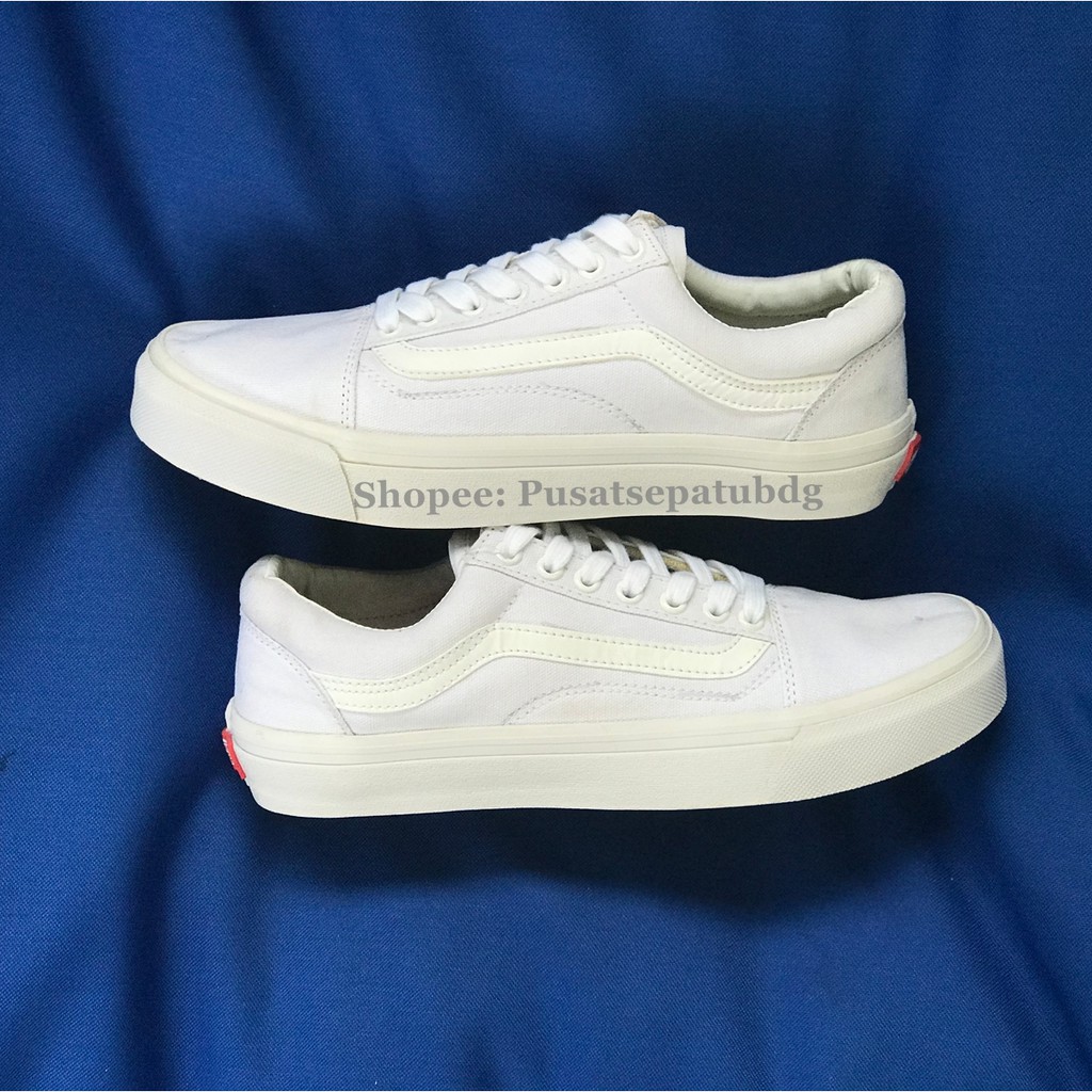 VANS OLDSKOOL ALL WHITU FULL PUTIH