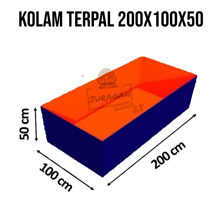 Terpal Kolam Ikan Ukuran 200x100x50