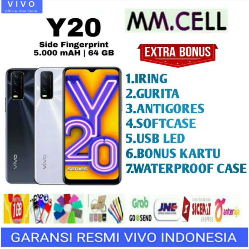 VIVO Y20 RAM 3/64 GB GARANSI RESMI VIVO