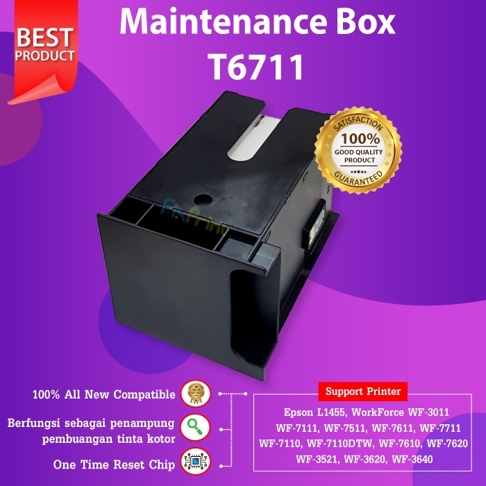 Maintenance Box Compatible T6711 PXMB3 Ink Pad Epson L1455 WF7611 WF7711 WF3521