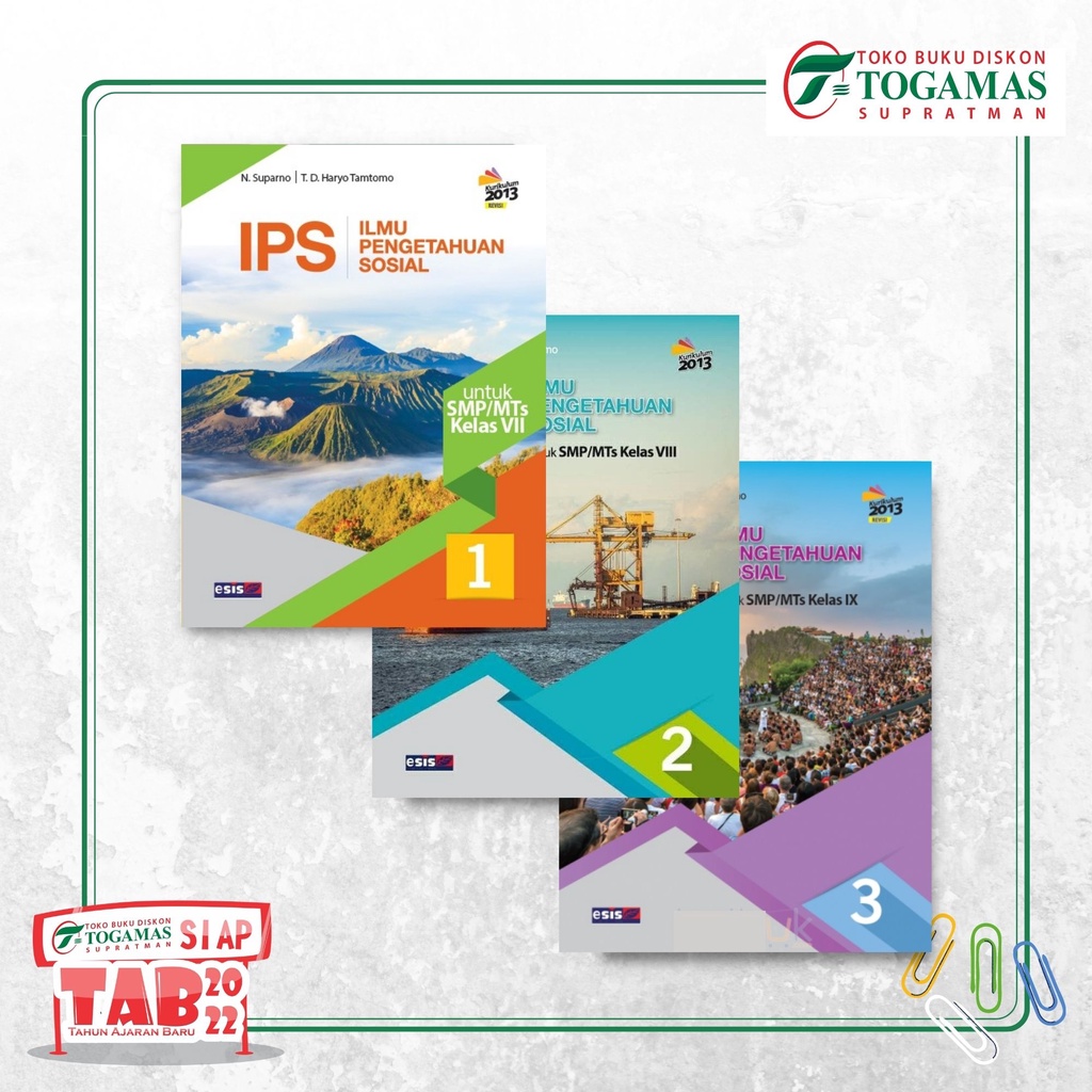 [ORIGINAL] IPS : ILMU PENGETAHUAN SOSIAL SMP KURIKULUM 2013 *NEW - T.D. HARYO TAMTOMO