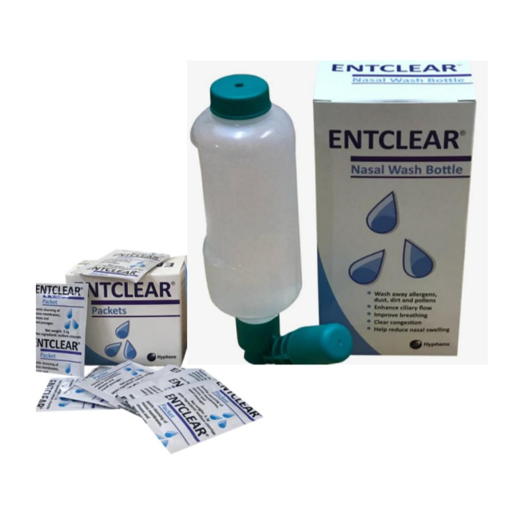 PAKET ENTclear botol dan sachet ENTclear packets salts powder 20 SACHET ENT clear bilas hidung paket