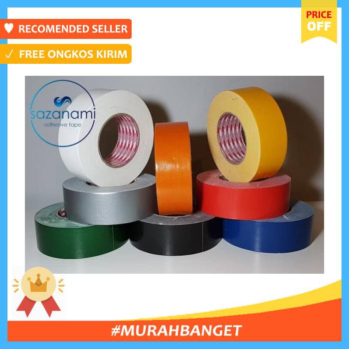 

Lakban Kain Hitam 2" Inch X 45M Sazanami Cloth Tape Warna 48Mm Jumbo Merah - Selotip & Double Tape