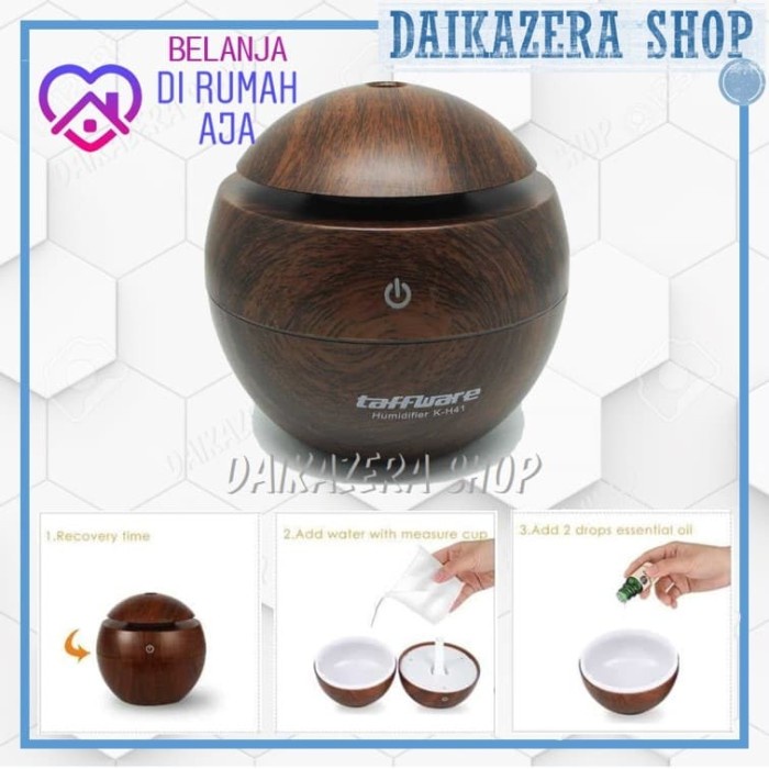 Air Humidifier Aromatherapy / Uap Disinfektan Anti Virus Desain Kayu