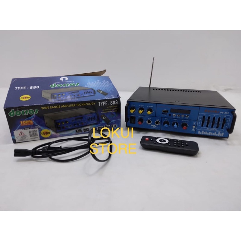 Power Amplifier Dorras Ds889 Amplifier Bluetooth FM Radio + SD Card + USB / AMPLIFIRE BLUETOOTH KARAOKE