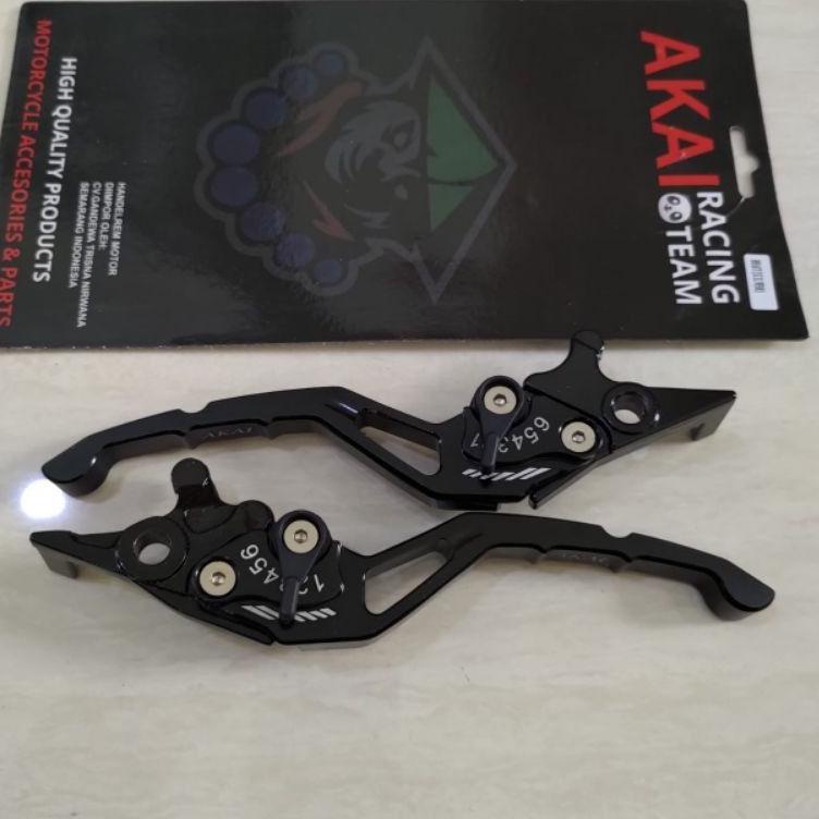 ♘ Handel Handle Rem Motor Variasi Model Sisik Stelan Full Cnc Premium Sepasang Impor - Hendle rem Mo