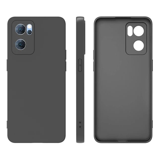 OPPO RENO7 4G RENO7 5G / RENO7 Z 5G SOFT CASE PREMIUM MACARON BLACK COVER SOFTCASE SILICONE - RENO 7 5G RENO 7 4G RENO 7 Z