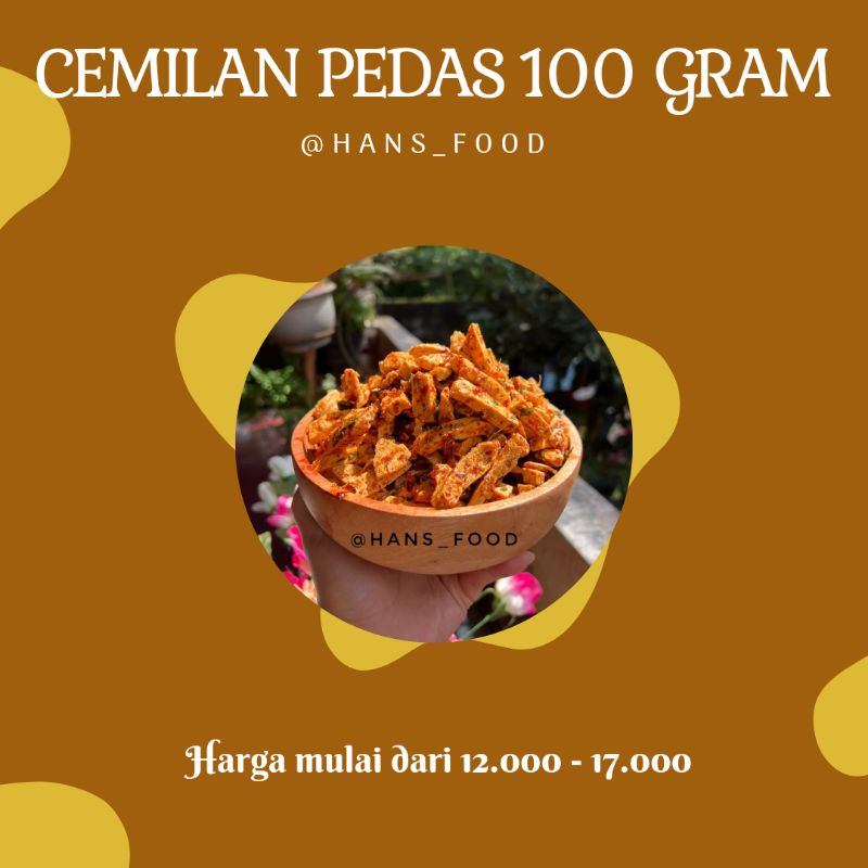 

pesanan cemilan pedes 100 GRAM
