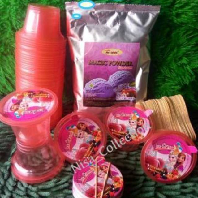 

Paket es krim 250 Grm cup warna Bubuk es krim mr.cool