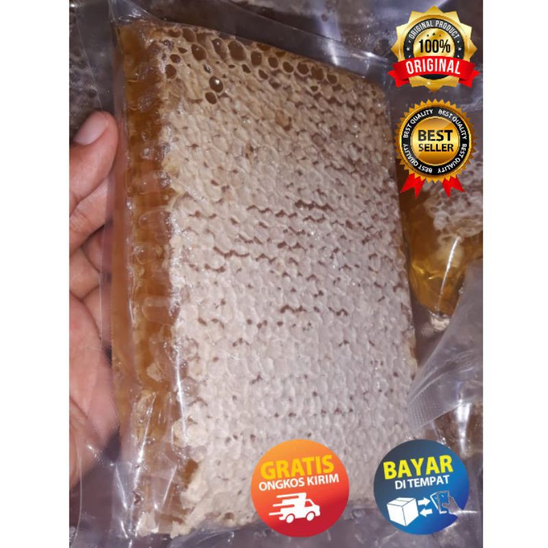 

Madu Sarang Murni Asli 100% / Madu Murni Netto 600gr Langsung di ambil dari peternakan lebah terbaik