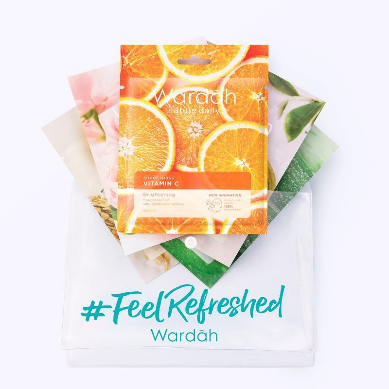 Wardah Nature Daily Sheet Mask || Masker Wajah || Face Mask || Sheet Mask